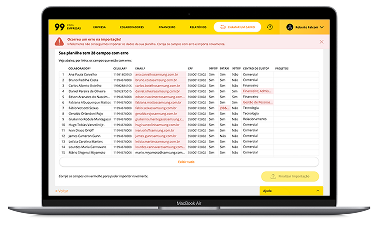 99 web system screenshot 4